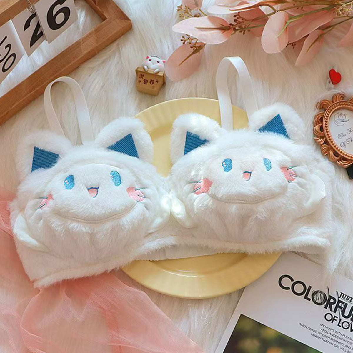 Girls Plush Underwear Rabbit Warm Set