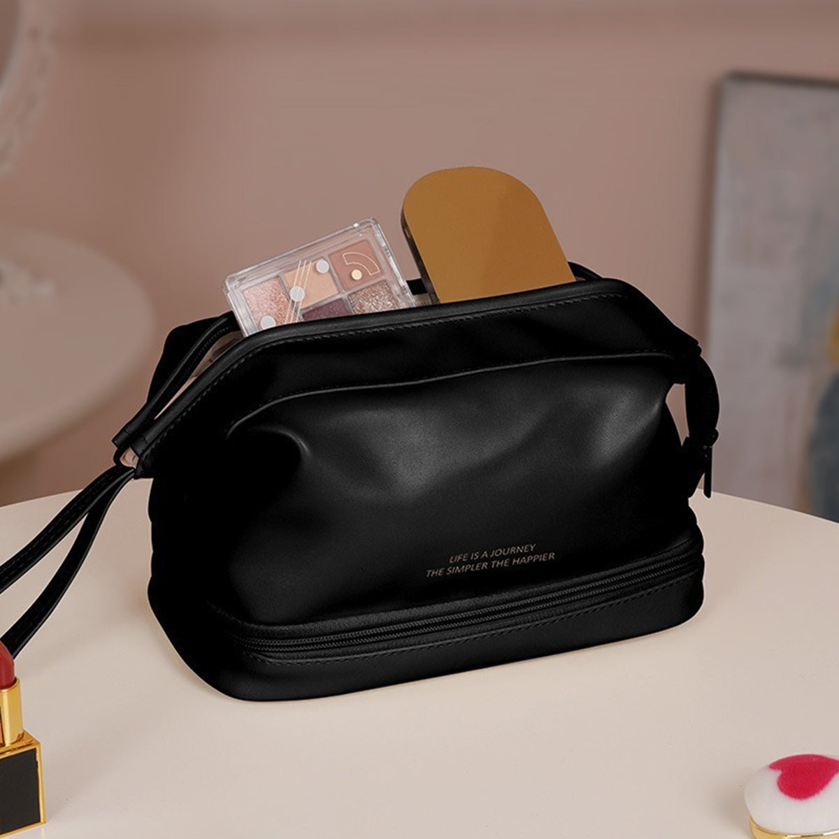 PU Travel Multifunctional Storage Bag Waterproof Toiletry Bag