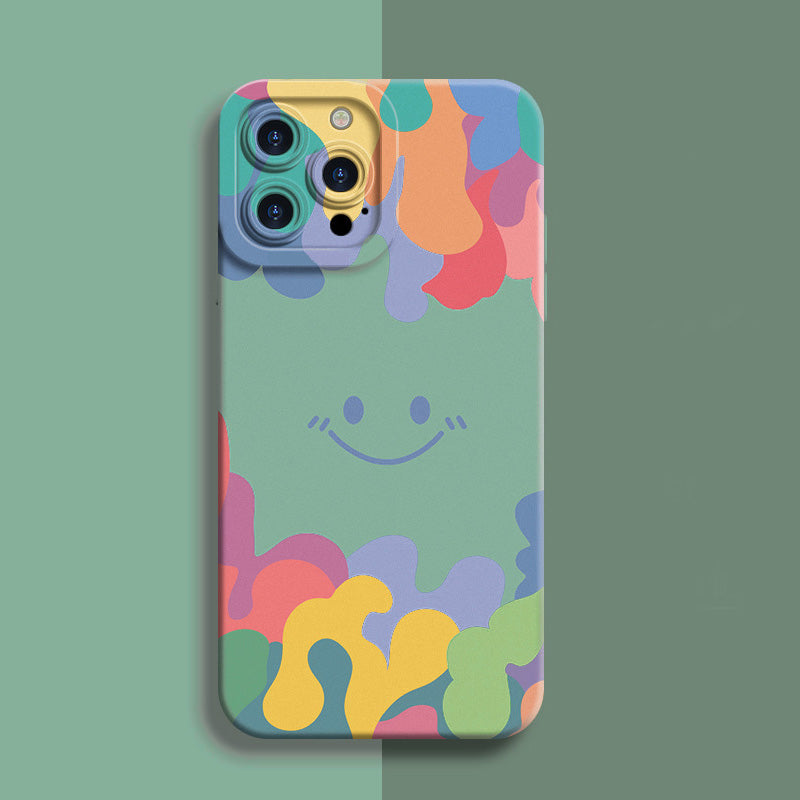 Painted Smiley Face iPhone 16 Phone Case