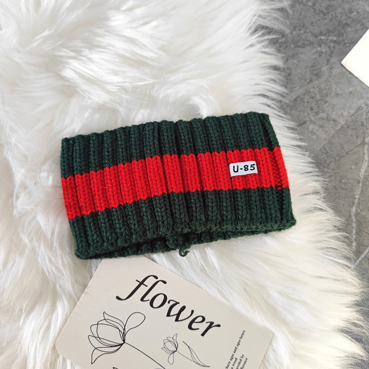Wide-Brimmed Headband Striped Headband Knitted Headband