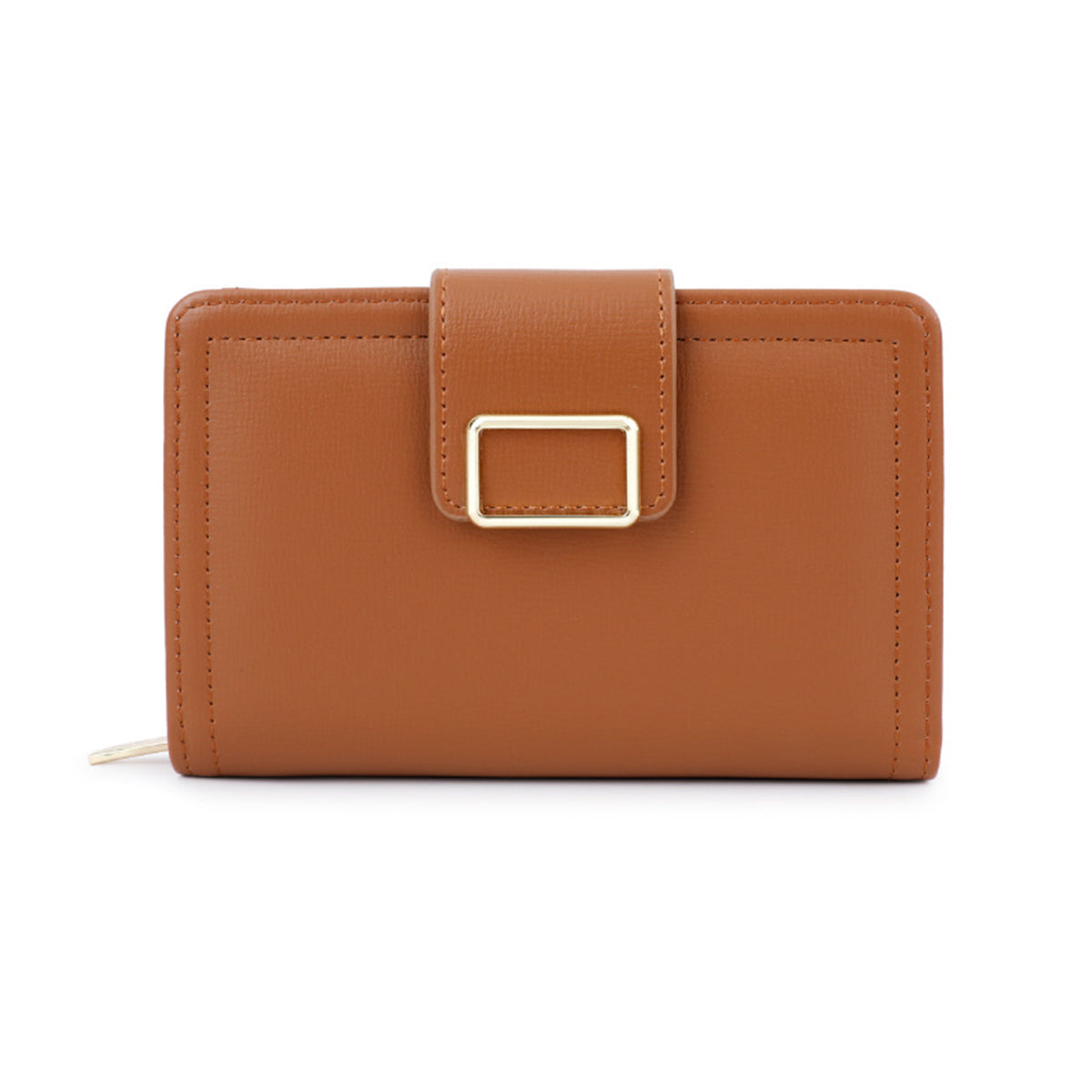 Multifunctional Solid Color PU Ladies Wallet