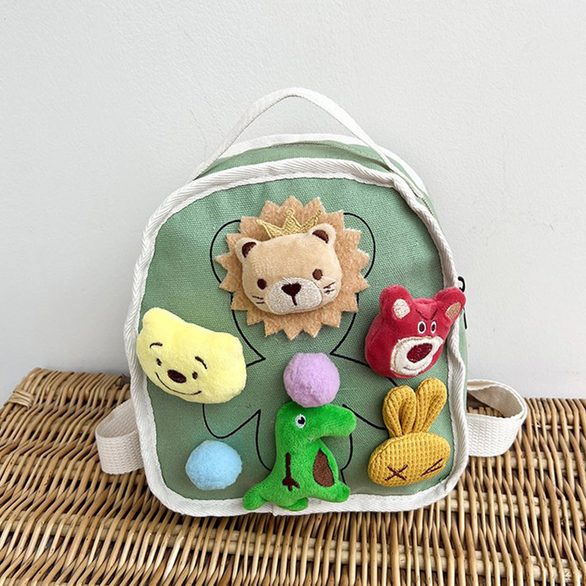Korean Version Children's Schoolbag Cartoon Canvas Backpack