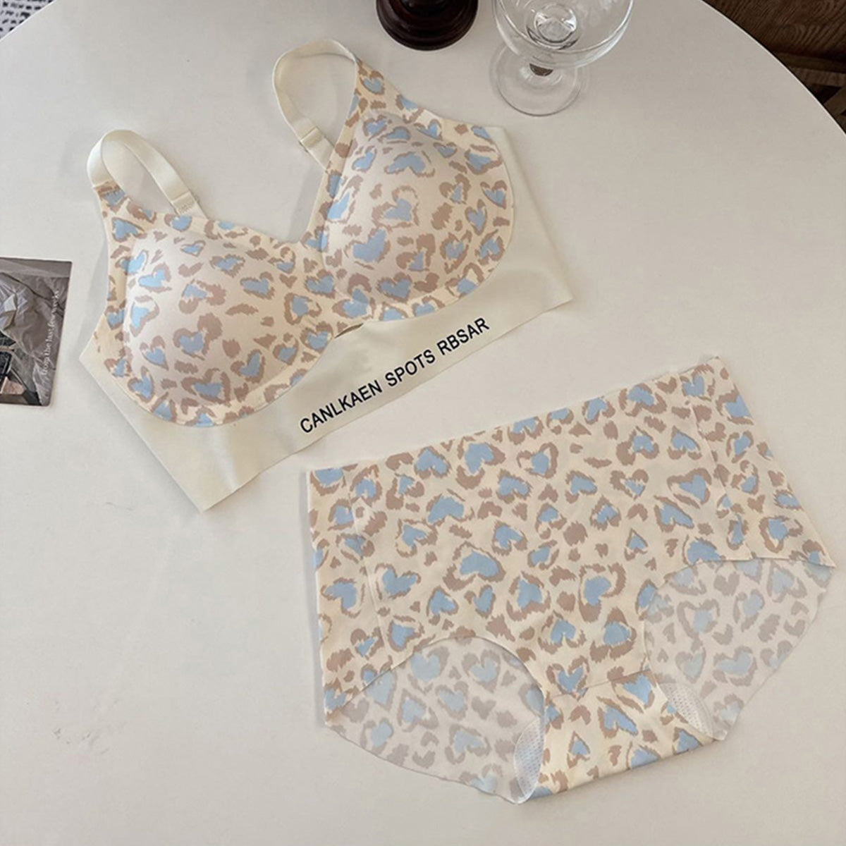 Leopard Print Sexy Push-up Vest-Style Underwear Set