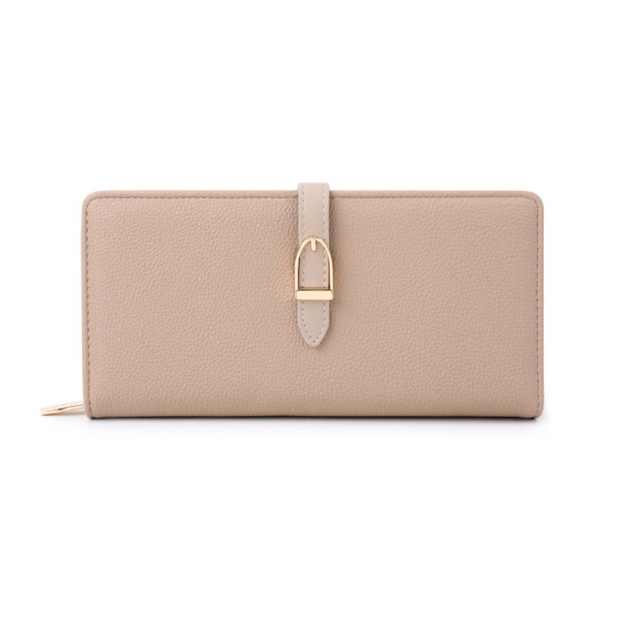 Dark Faux Cowhide Women Long Wallet