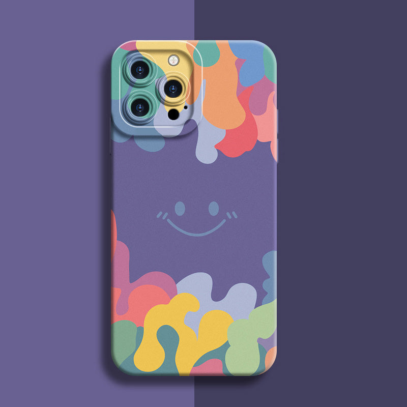 Painted Smiley Face iPhone 16 Phone Case