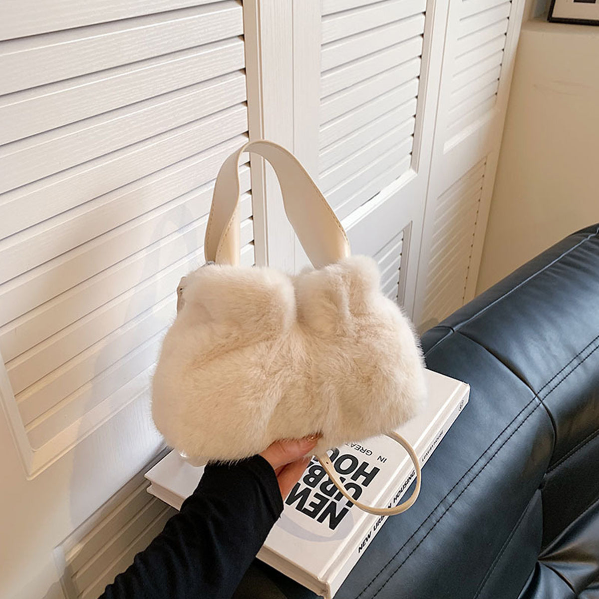 Pleated Plush Bag Handbag Crossbody Bag