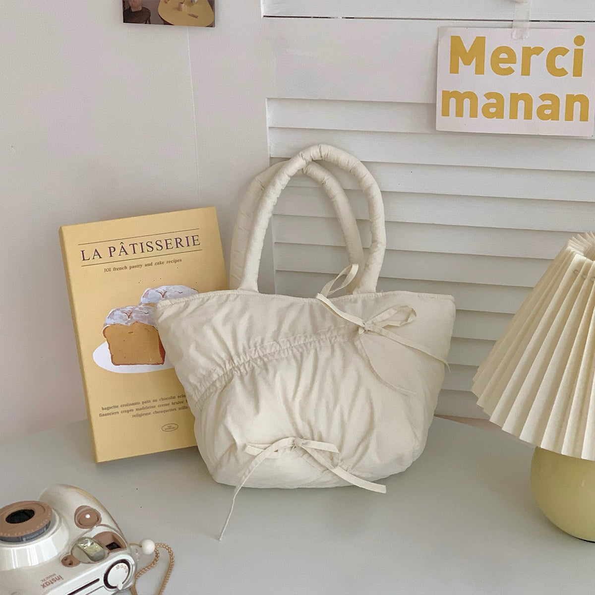 Summer Pleated Cute Handbag Commuter Tote Bag