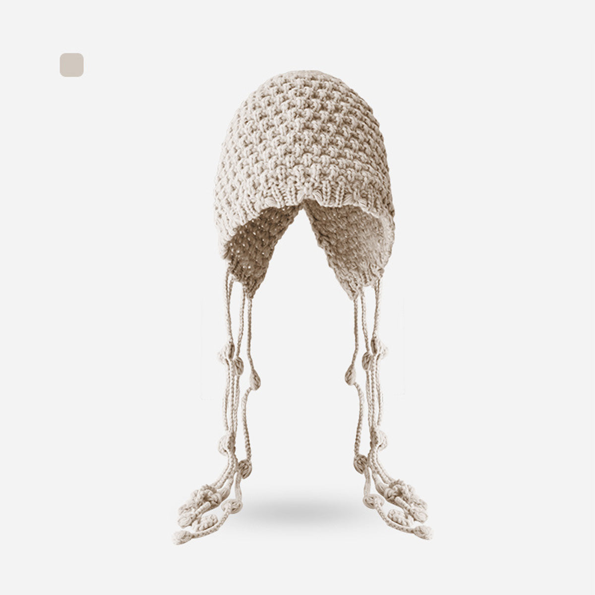 Women's Hand-Woven Tassel Knitted Hat