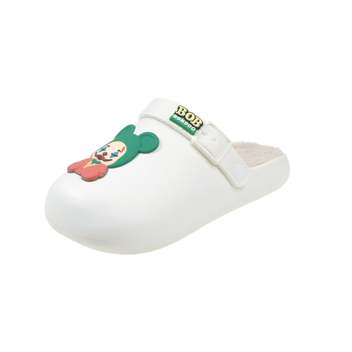Waterproof Closed Toe Cotton Slippers Cartoon Fur Slippers