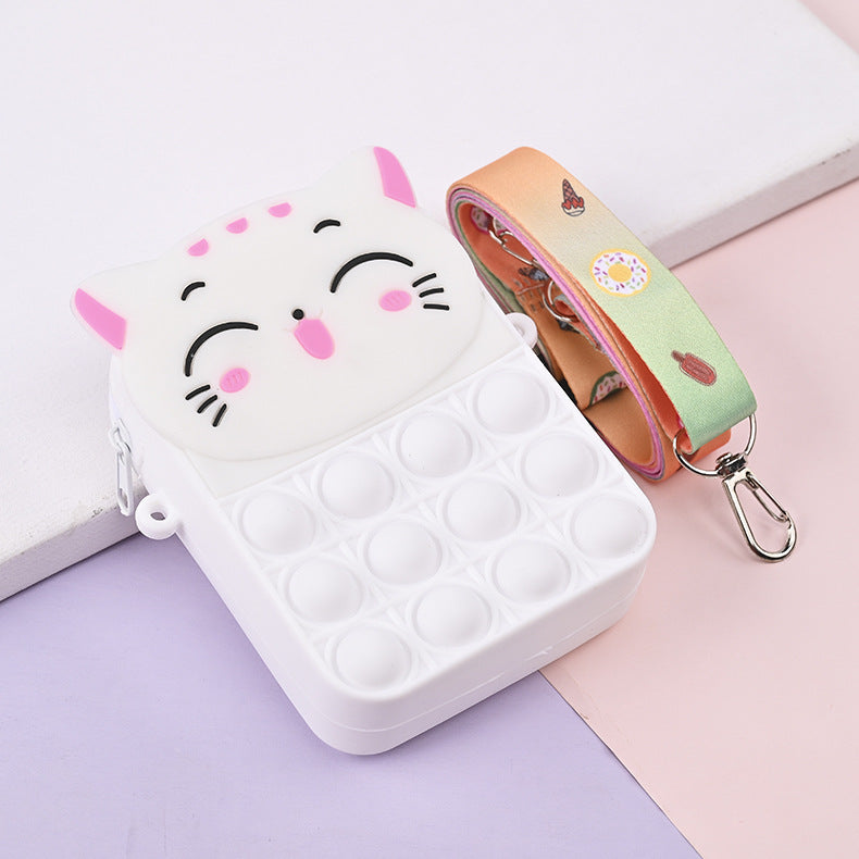 Cute cartoon silicone coin pocket coin purse