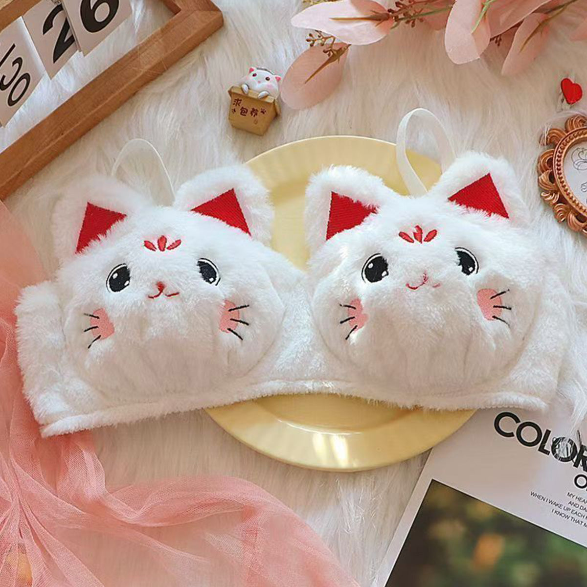 Girls Plush Underwear Rabbit Warm Set