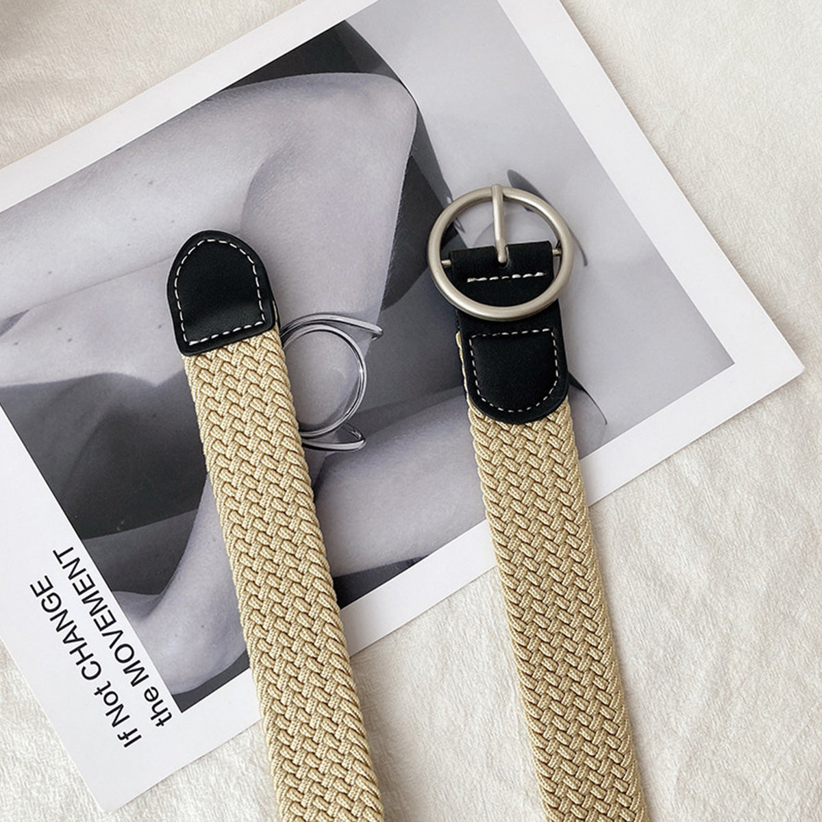 Women's Canvas Braided Elastic Belt