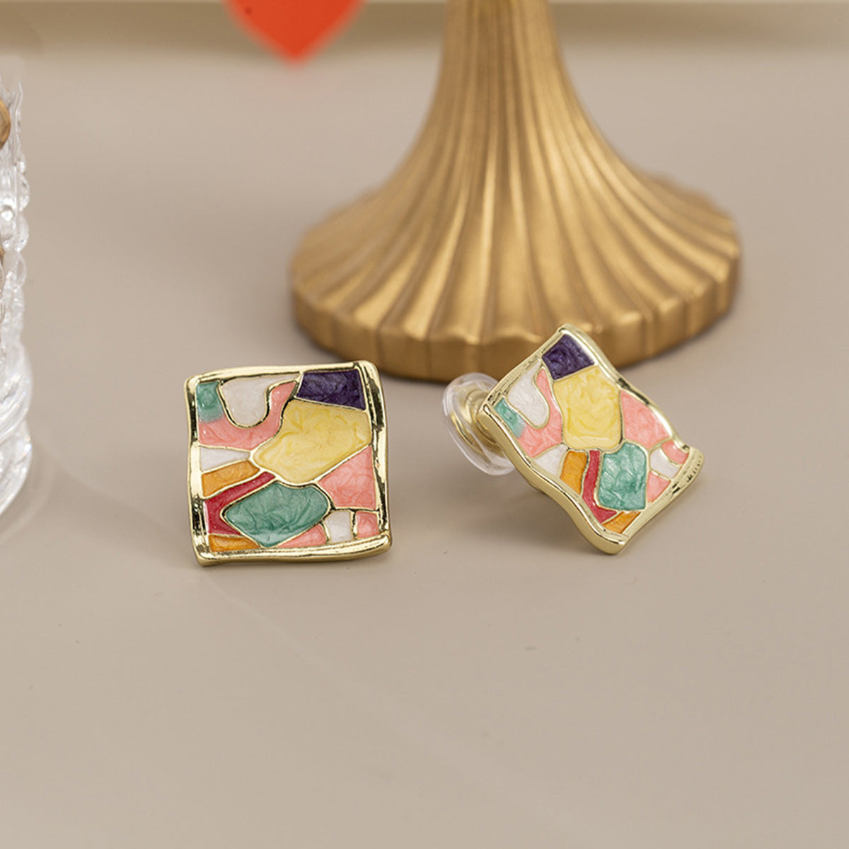 Painless Mosquito Coil Ear Clip Retro French Color Earrings