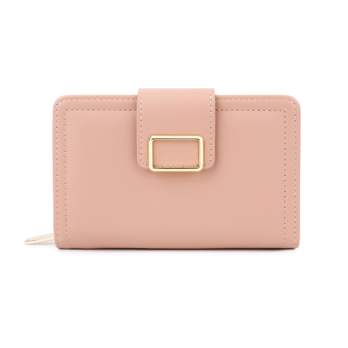 Multifunctional Solid Color PU Ladies Wallet