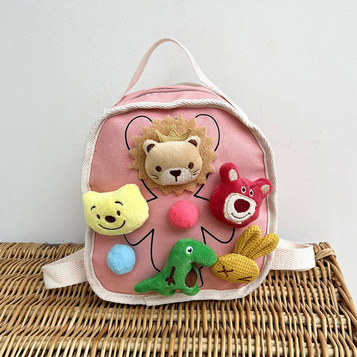 Korean Version Children's Schoolbag Cartoon Canvas Backpack