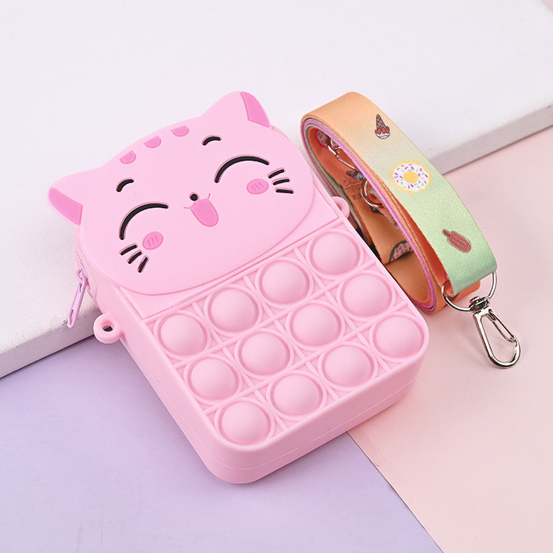 Cute cartoon silicone coin pocket coin purse