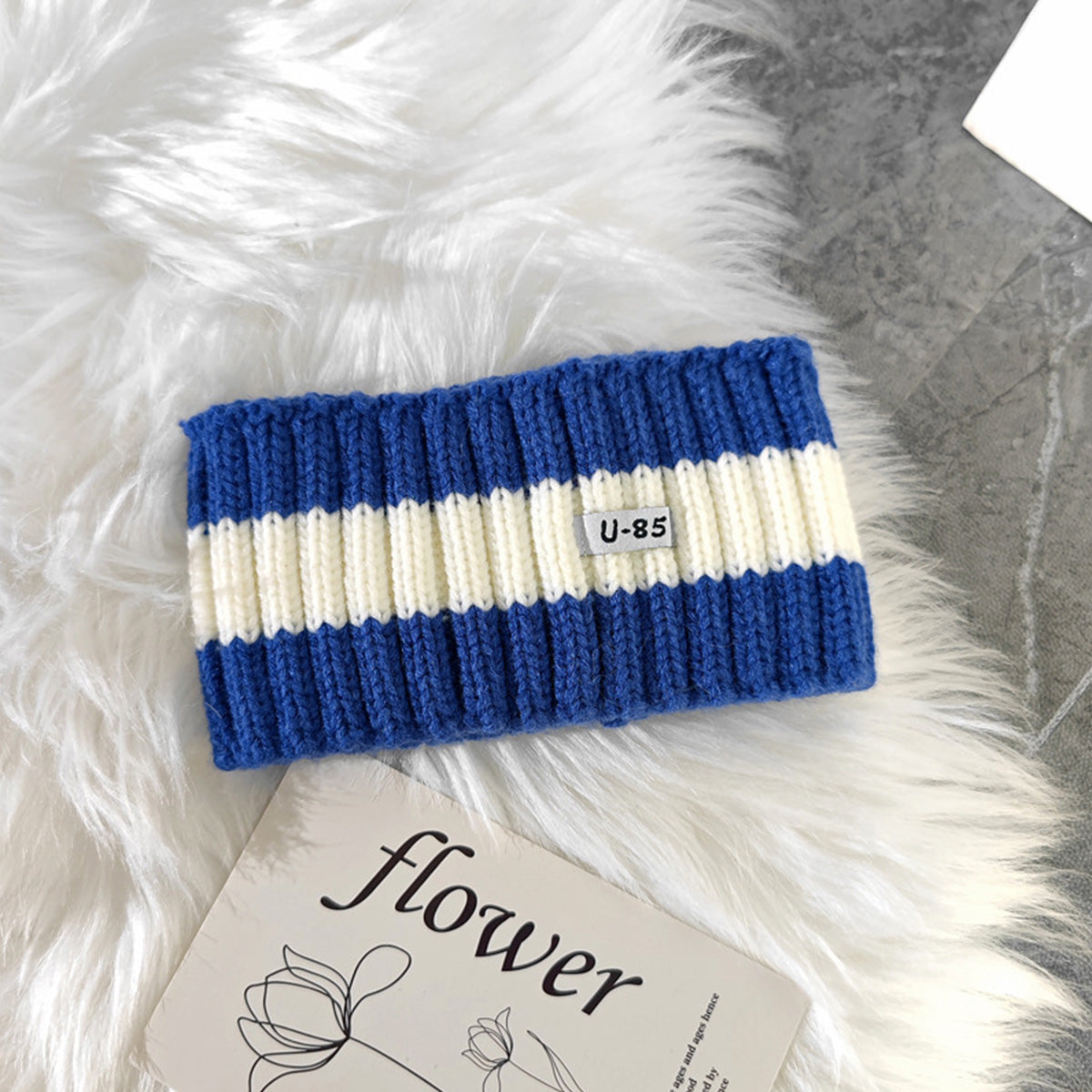 Wide-Brimmed Headband Striped Headband Knitted Headband
