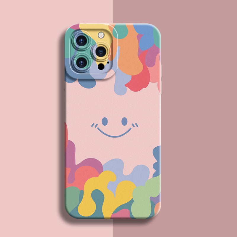 Painted Smiley Face iPhone 16 Phone Case