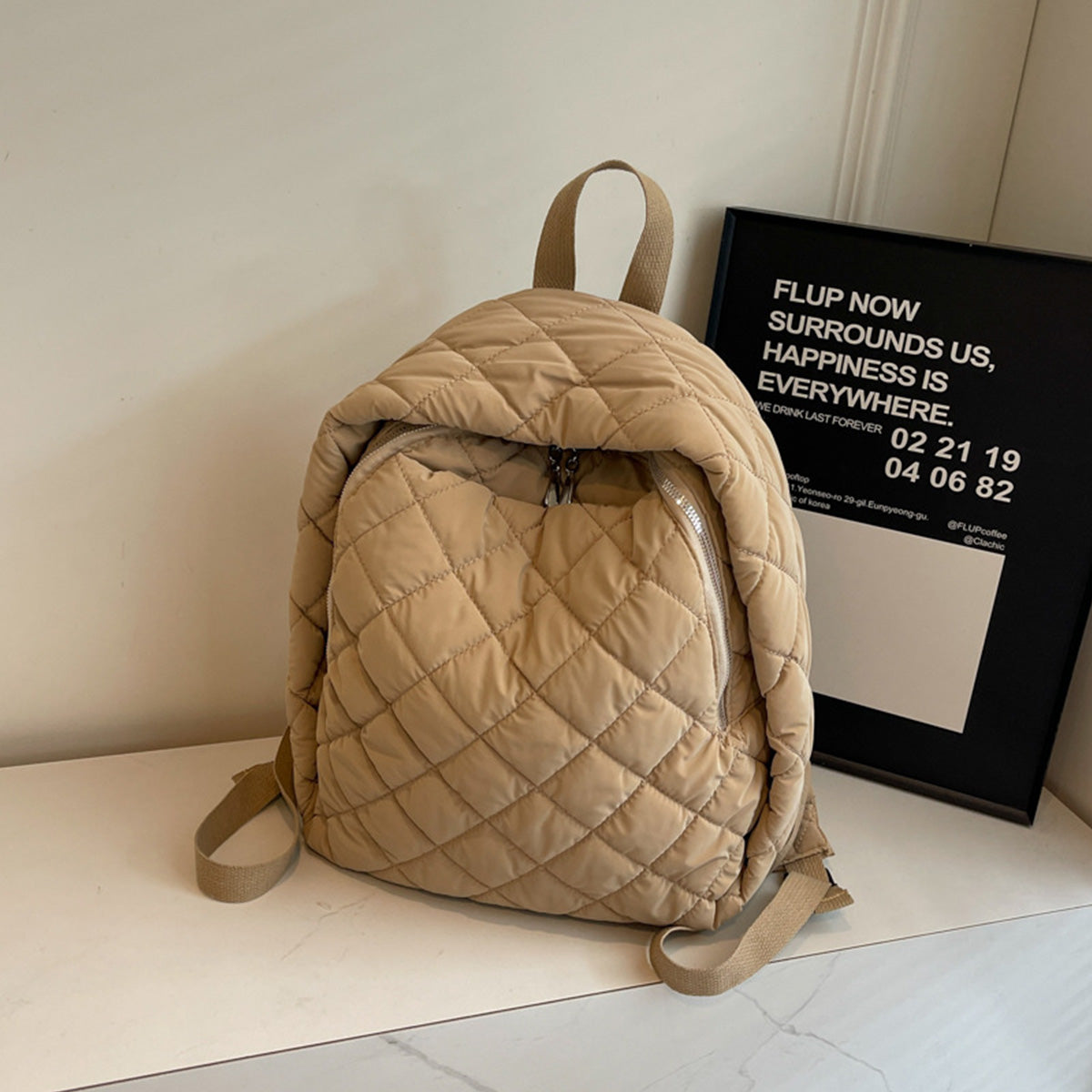 Fashionable Fashionable Cotton-Padded Lightweight Backpack