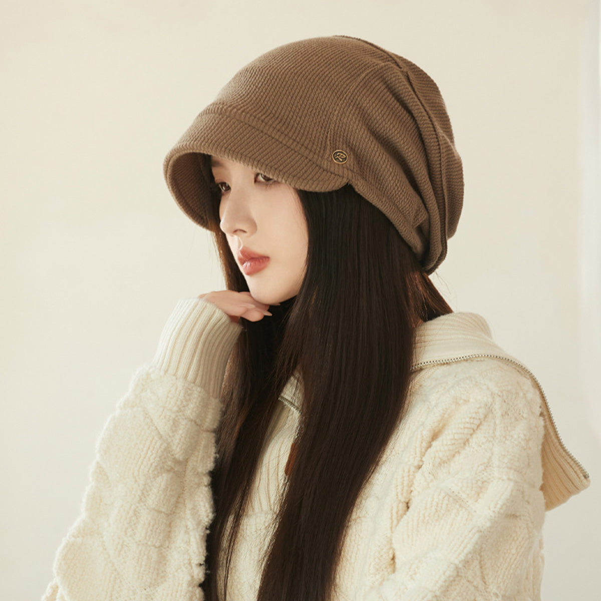 Hat for Women Thin Style Japanese Style Cold Hats Plain Head Hats