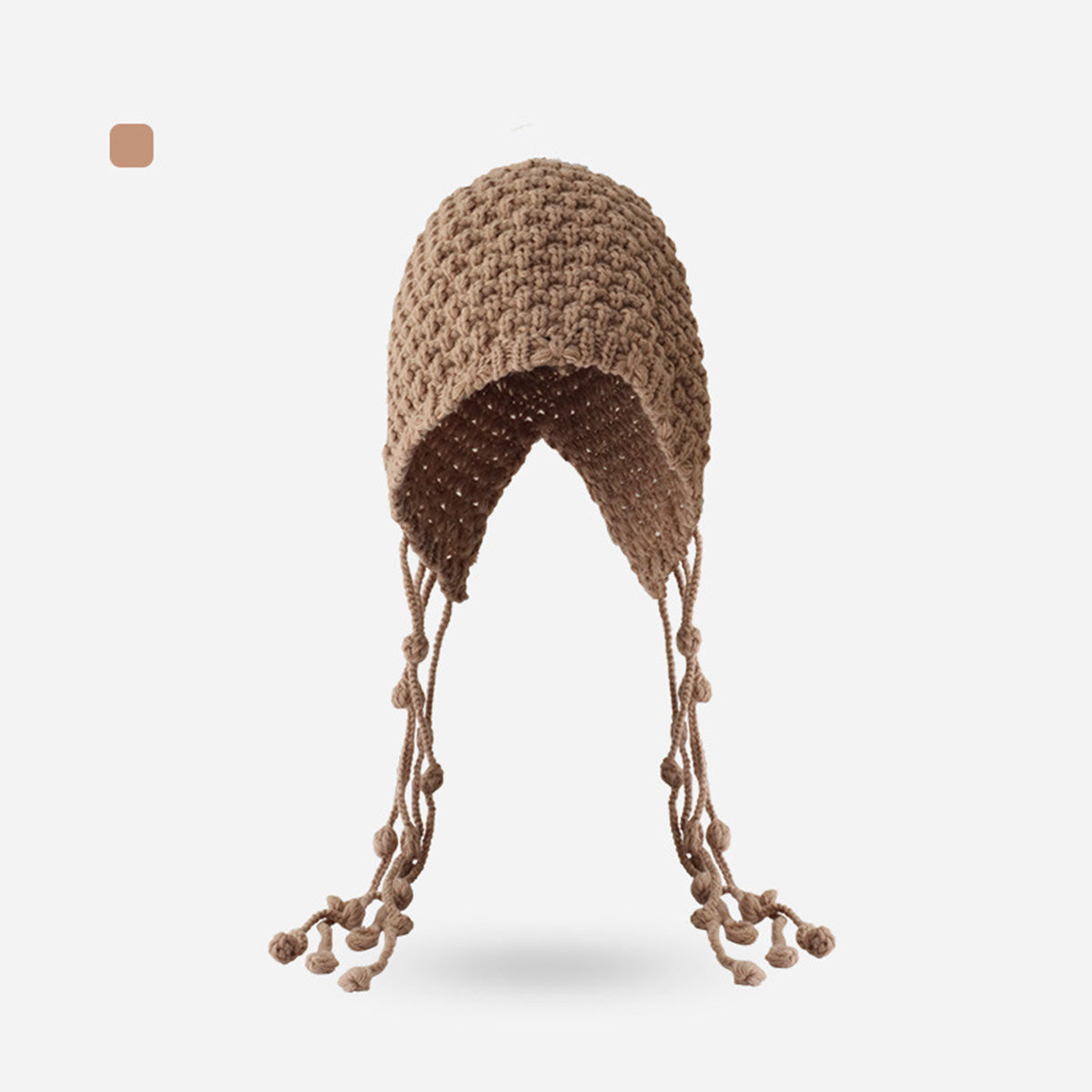 Women's Hand-Woven Tassel Knitted Hat