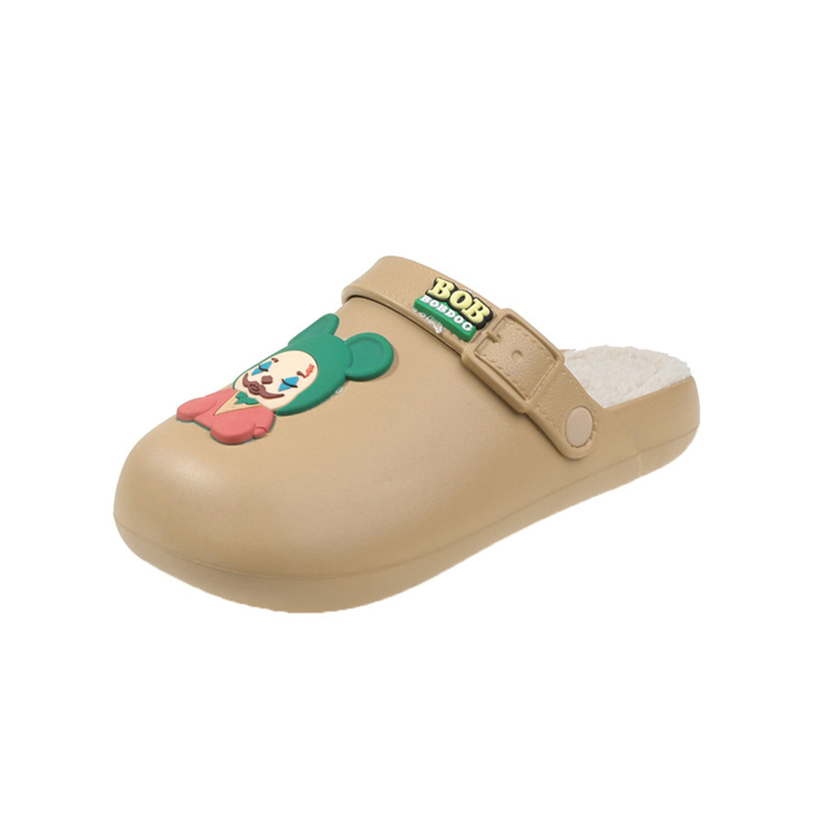 Waterproof Closed Toe Cotton Slippers Cartoon Fur Slippers