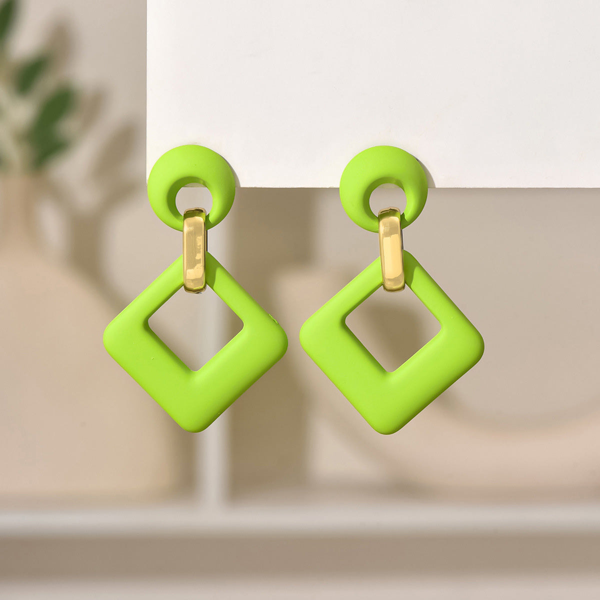 Square Hollow Fashion Long Earrings