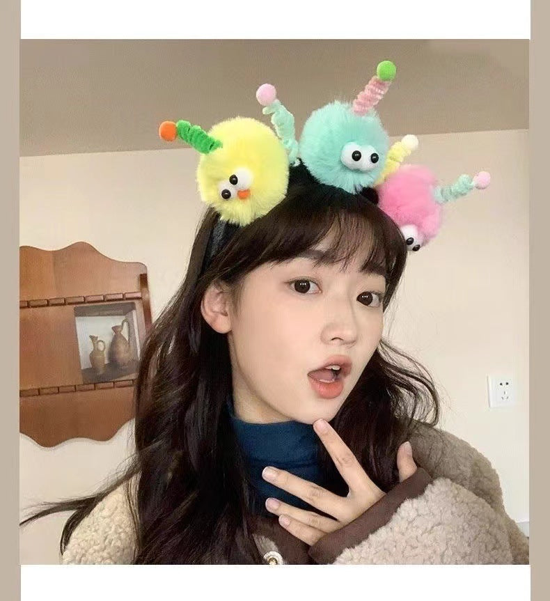 Cartoon Face Washing Headband Makeup Hair Band