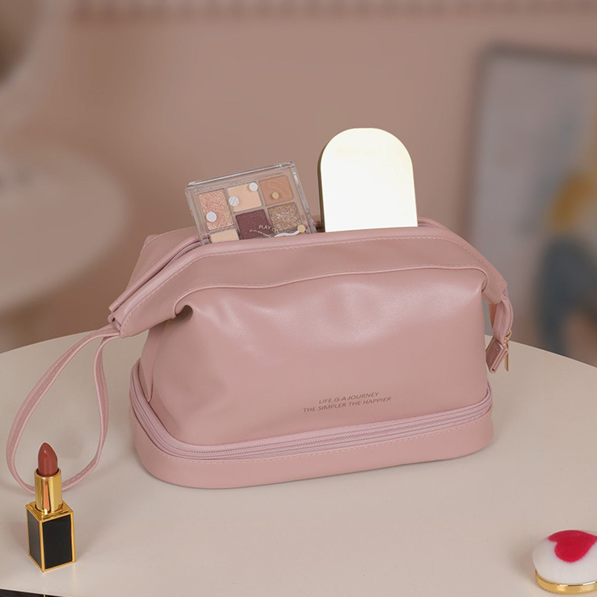 PU Travel Multifunctional Storage Bag Waterproof Toiletry Bag