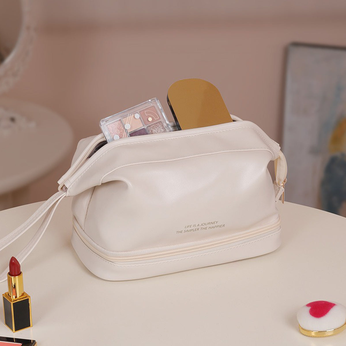 PU Travel Multifunctional Storage Bag Waterproof Toiletry Bag