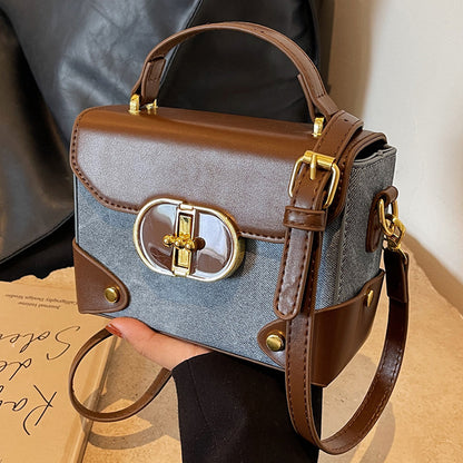 Retro Shoulder Messenger Bag Handbag Small Square Bag