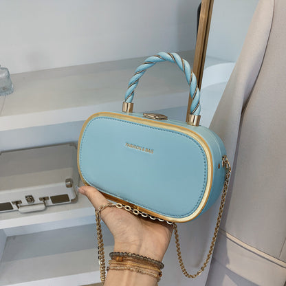 Chain Box Bag Candy Color Crossbody Commuter Bag
