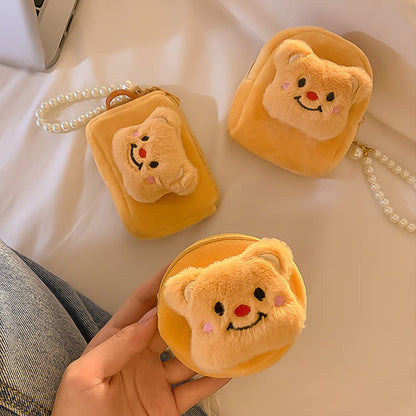 Cute Plush Bear Card Holder Mini Coin Purse