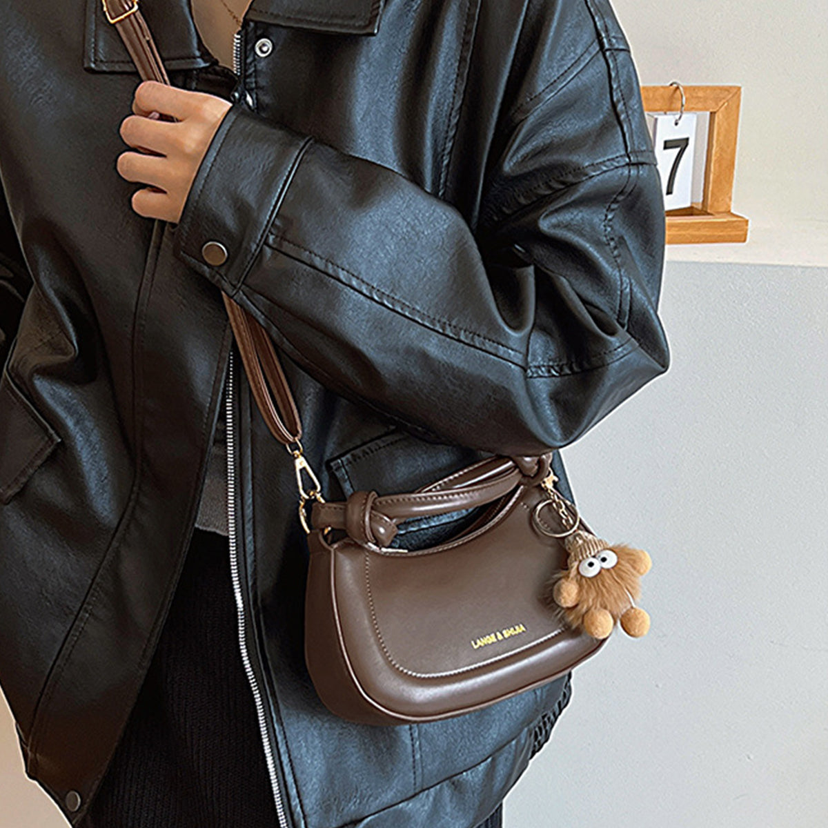 Ladies French Handbags Single Shoulder Saddle Bag