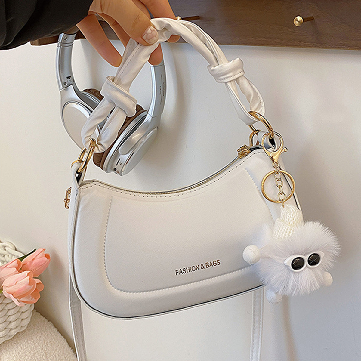Ladies French Handbags Single Shoulder Saddle Bag