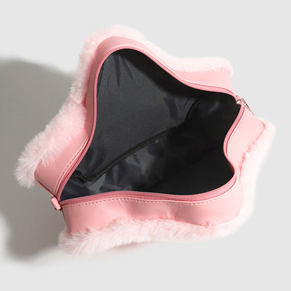 Five-pointed Star Backpack Simple Letter Pink Crossbody Bag