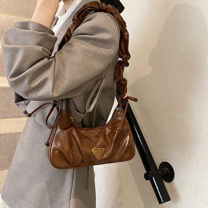 Pleated underarm shoulder crossbody bag