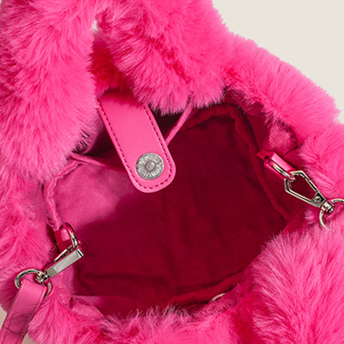 Plush Bag Rose Red Nonster Ornaments Plush Bucket Bag