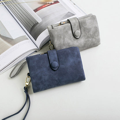 Women's Frosted Large Capacity Short Wallet