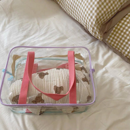 Summer Transparent Makeup Bag for Women Transparent PVC Cosmetics