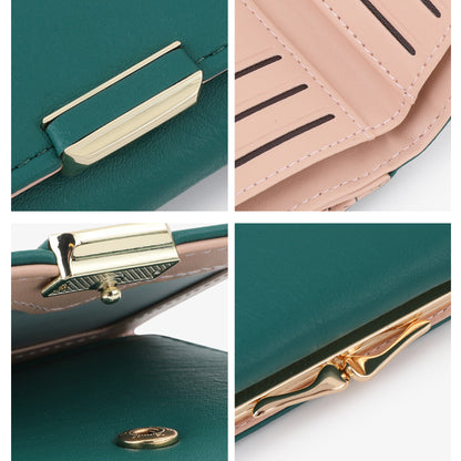 High-Grade Leather Creative Handmade Ladies Short Wallet