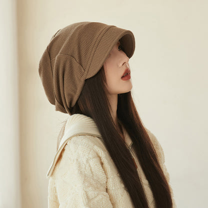 Hat for Women Thin Style Japanese Style Cold Hats Plain Head Hats