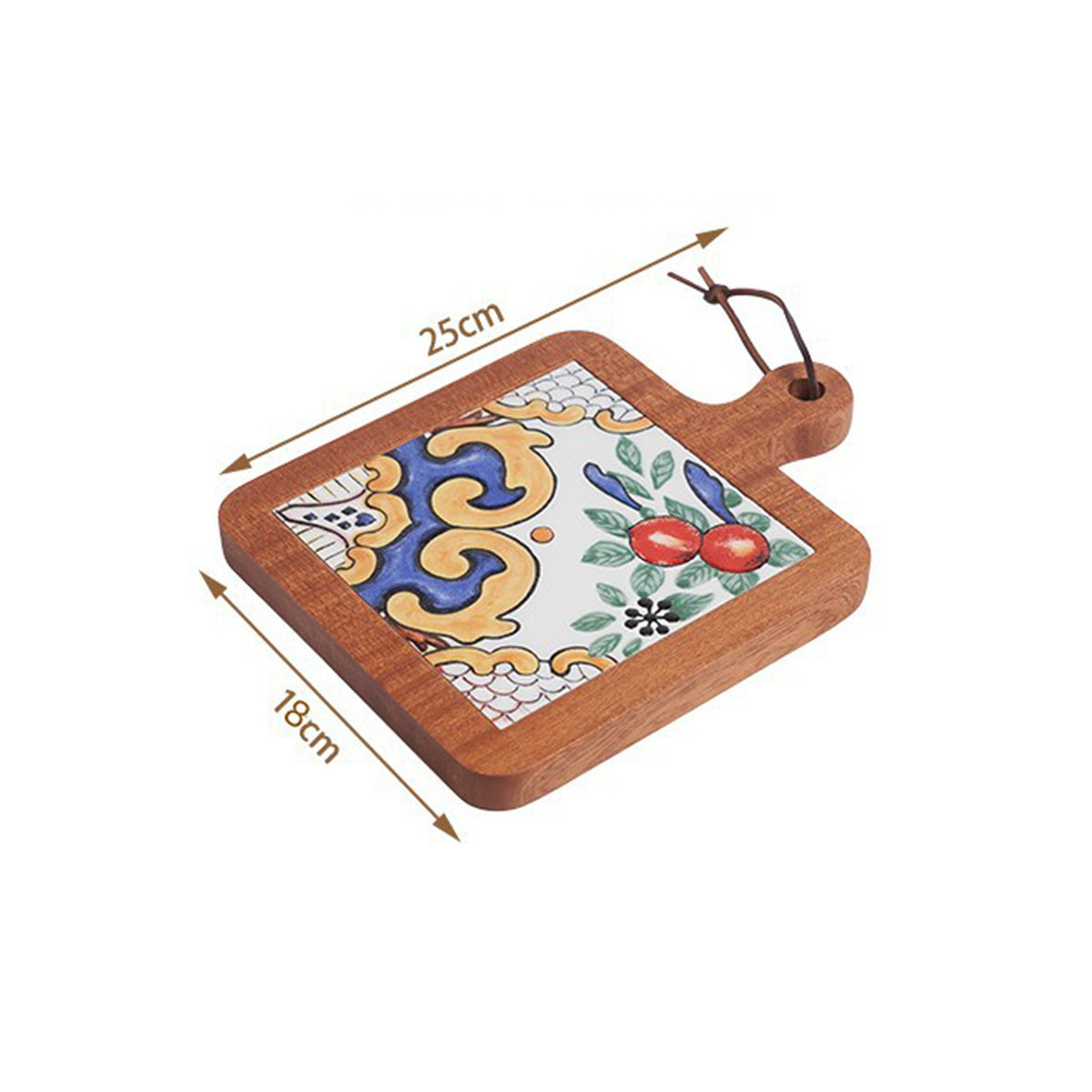 Solid Wood Retro Tile Placemat, Teat Insulation Placemat