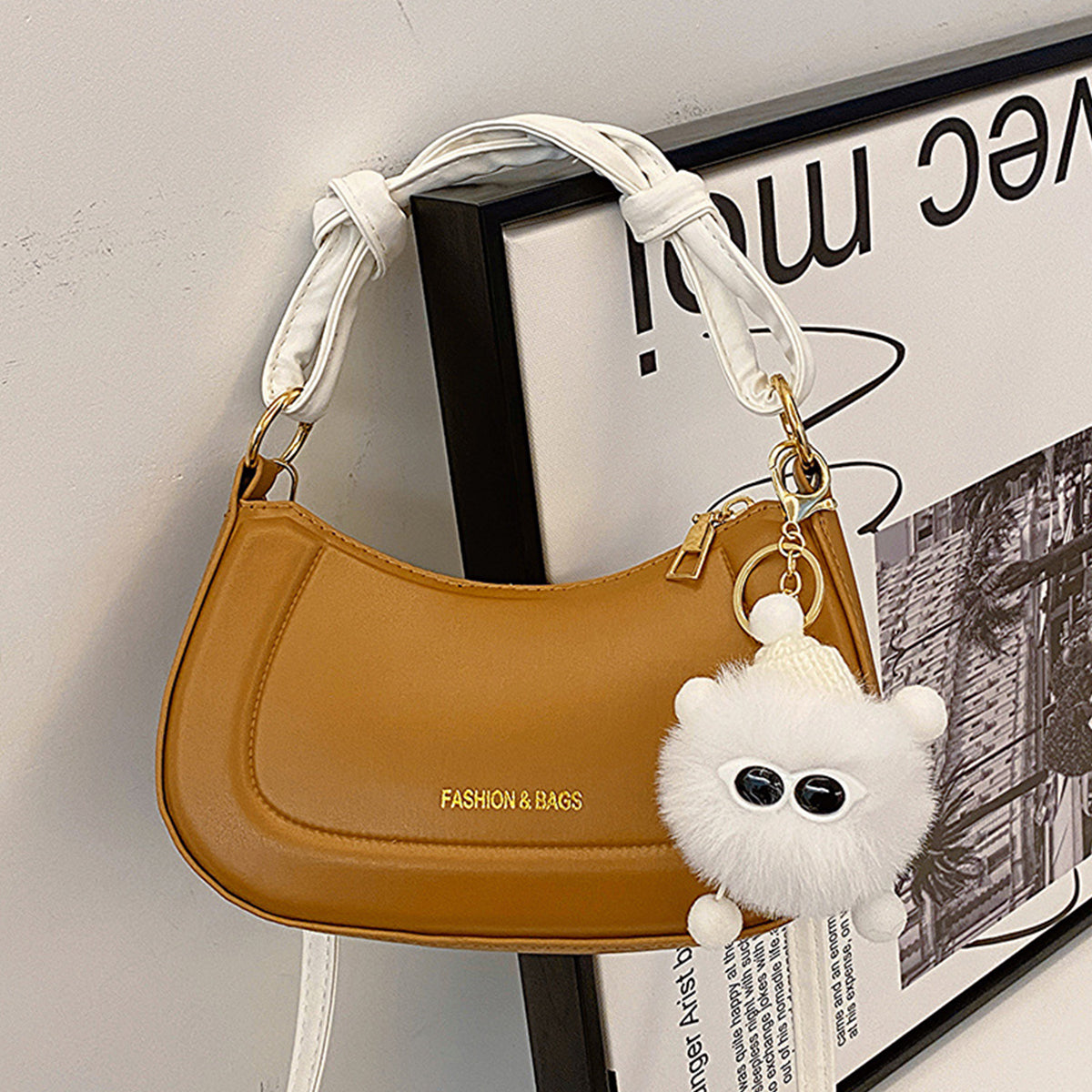 Ladies French Handbags Single Shoulder Saddle Bag