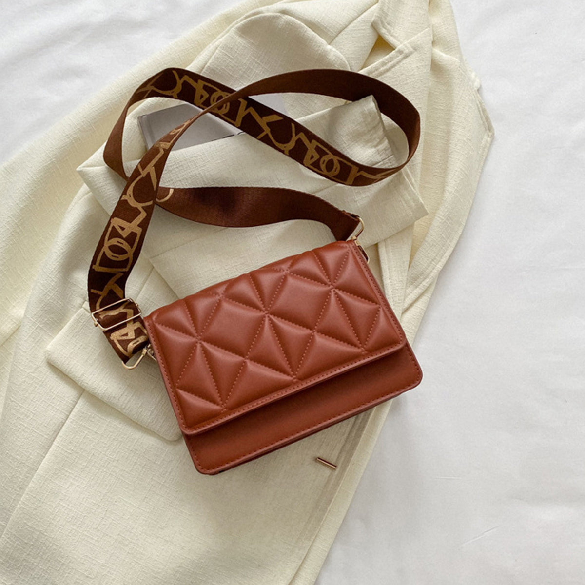 Solid Color Handbags Crossbody Small Square Bags