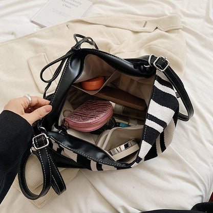 Students Striped Backpack Tote Bag Women's Bag