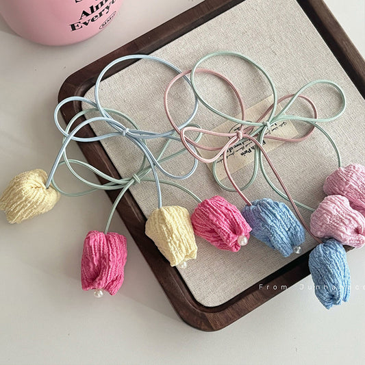 Tulip Hair Band Hair Tie Rubber Band Ponytail Headdress