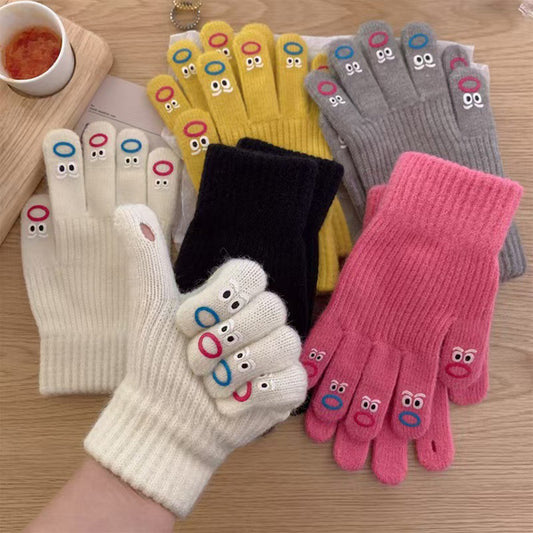 Cute Knitted Wool Gloves With Touch Screen for Winter