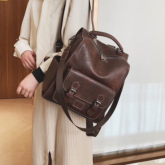 Retro British Simple College Student Backpack