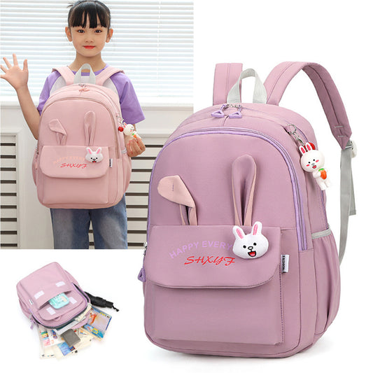 Elementary School Student Backpack with Rabbit Ears